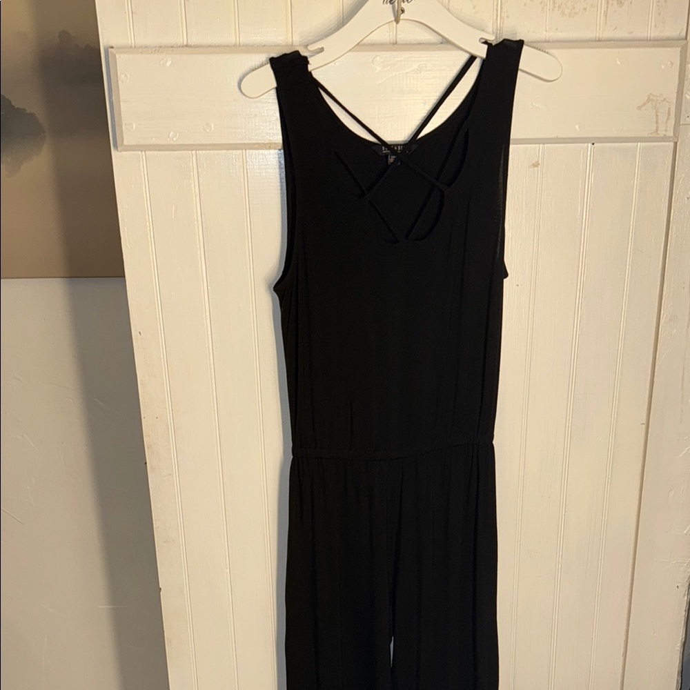 American Eagle Black Sleeveless Jumpsuit